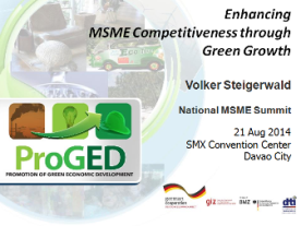 Enhancing MSME Competitiveness through Green Growth