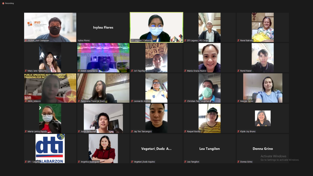 Screen capture of he attendees of webinar.