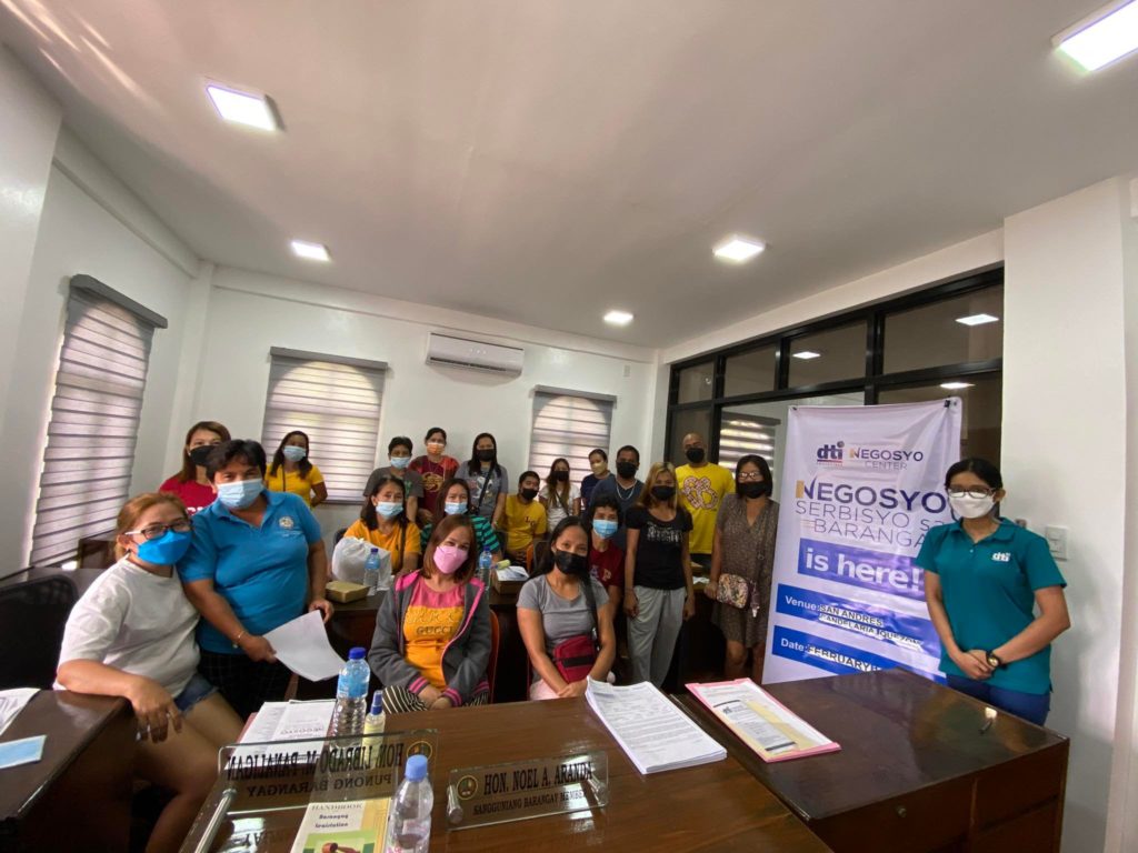 in photo: Attendees from Barangay San Andres, Candelaria, Quezon who participated the face-to-face and information dissemination activity