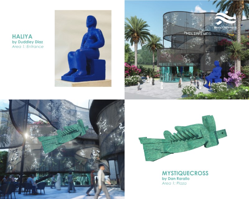 Duddley Diaz’ 'Haliya' and Dan Raralio's 'Mistiquecross' sculptures to be displayed in Area 1 of the Expo 2020 Philippines Pavilion