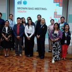 Negosyo Center–Sariaya Business Counselor Shayne B. Nocus, and Local Youth Development Office focal person Jayson A. Rivera on Brown Bag Meeting: Youth for the Development of the E-Commerce Philippines 2023–2025 Roadmap