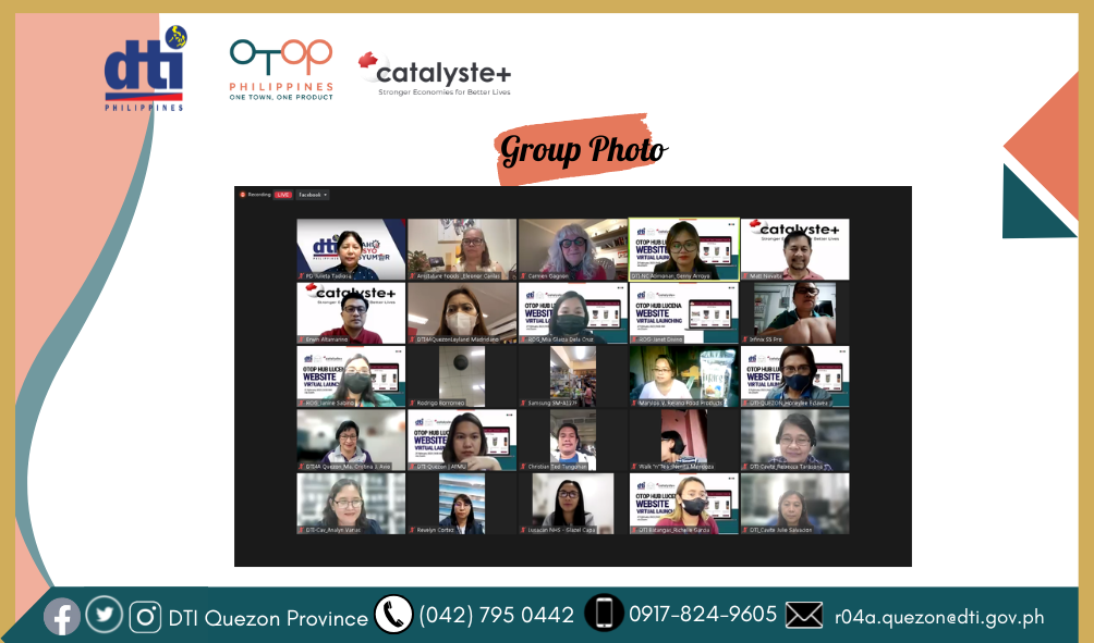 Screen capture of attendees of virtual launching
