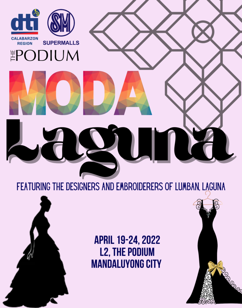 infographic - DTI Laguna, The Podium highlight Laguna fashion designers