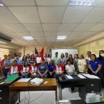 In photo: DTI Rizal Business Development Division Chief Sharon Dioco, IP Field Operations Specialist Joel Caalaman, together with LGU and MSMEs in Rizal.