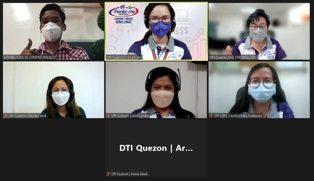 Screen capture of virtual meeting with potential mentees 