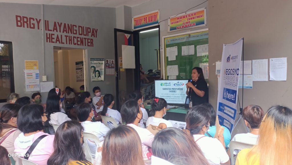  Negosyo Center Lucena City Business Counselor Rolynda N. Quimora discussing the different programs and services offered by DTI 