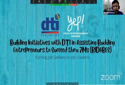 Screen capture of the 6th session of YEP Webinar