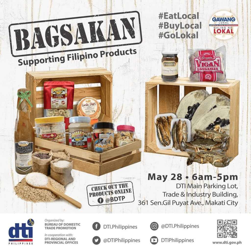 Event poster of the DTI Bagsakan for other products from Luzon.