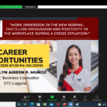 Screen capture: Career Opportunities with Ms. Edelyn Aireen P. Muñoz