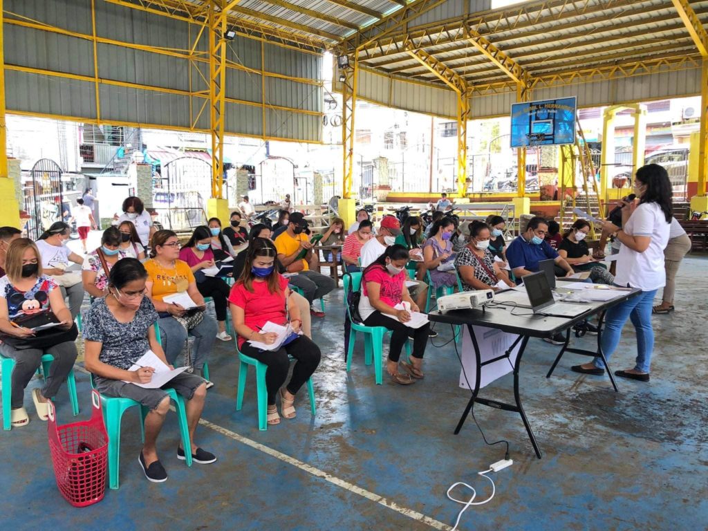 In photo: PPG beneficiaries listening to the resource speaker