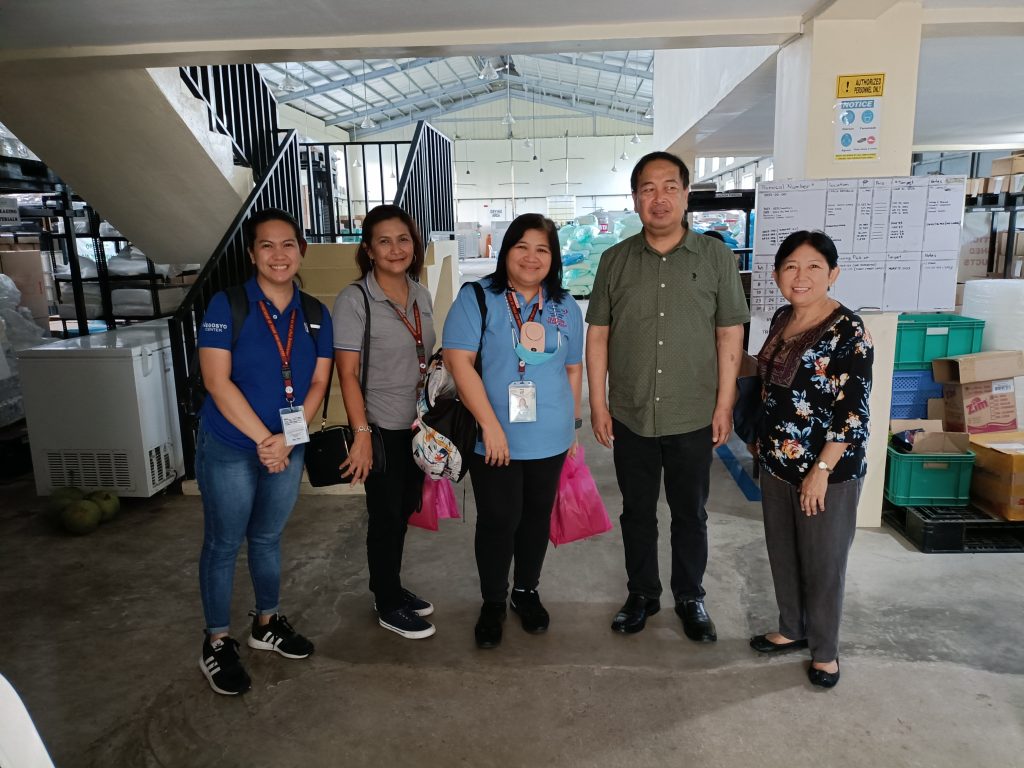 in photo: DTI Quezon, headed by PD Julieta L. Tadiosa, together with CTIDS Anna Marie V. Quincina, TIDS Honeylee O. Eclavea, and OTOP Support Staff Regine Avellano visit to Quezon exporters.