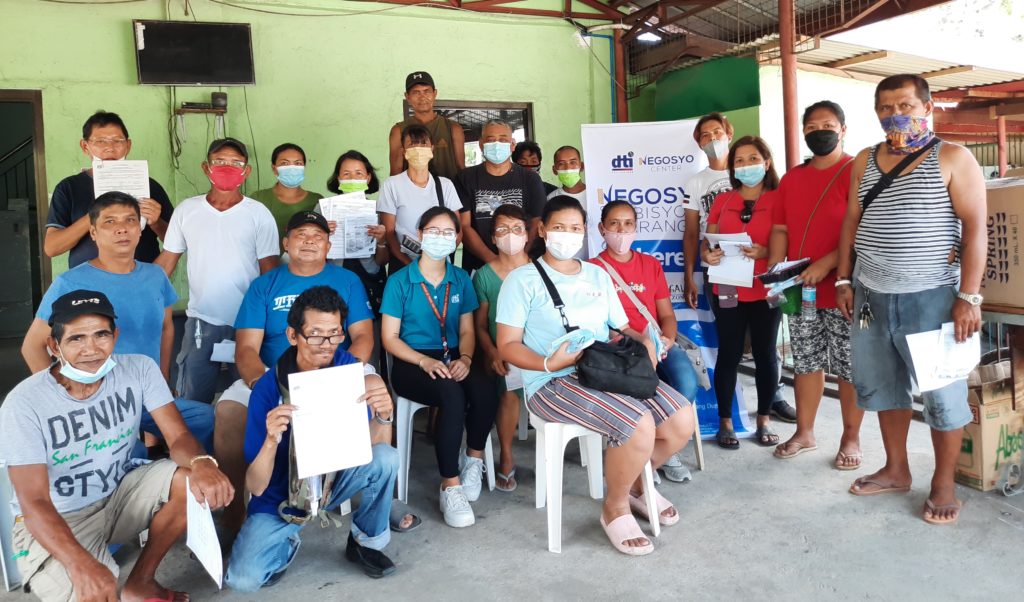 Negosyo Center Tiaong together with potential LSP-NSB beneficiaries in Barangay Lagalag, Tiaong Quezon