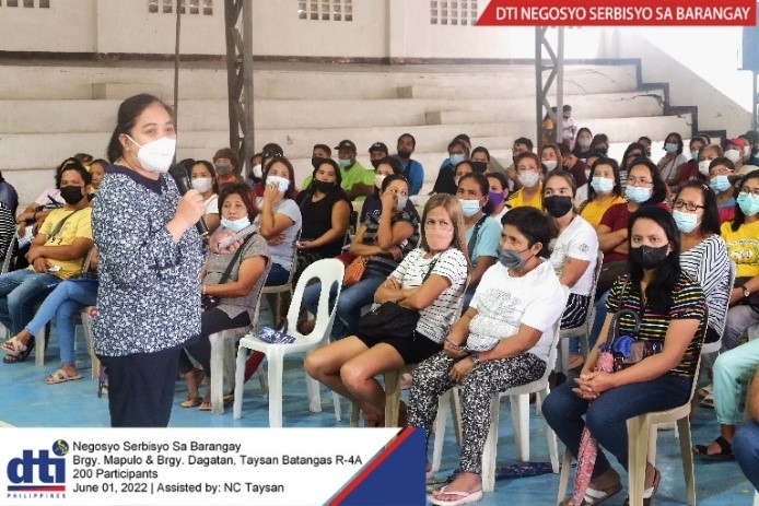 In photo: Ms. Marina Manalo imparted the opening message to the participants of the activity.