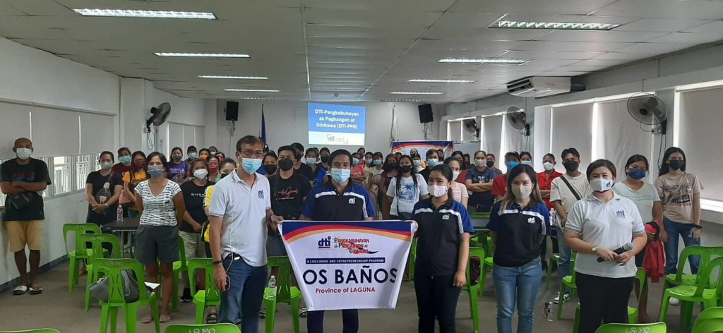 Group picture: DTI Laguna together with the Los Baños PPG beneficiaries