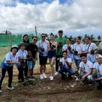 Tree planting activity participants from Sariaya Philippine Chamber of Commerce and Industry, Inc., and Negosyo Center–Sariaya, Business Counselor Shayne B. Nocus.