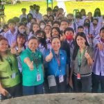DTI Quezon’s Senior Trade-Industry Development Specialist Ma. Graciela Ledesma and Negosyo Center–Sariaya Business Counselor Shayne B. Nocus, together with teachers and students from Pili National High School.