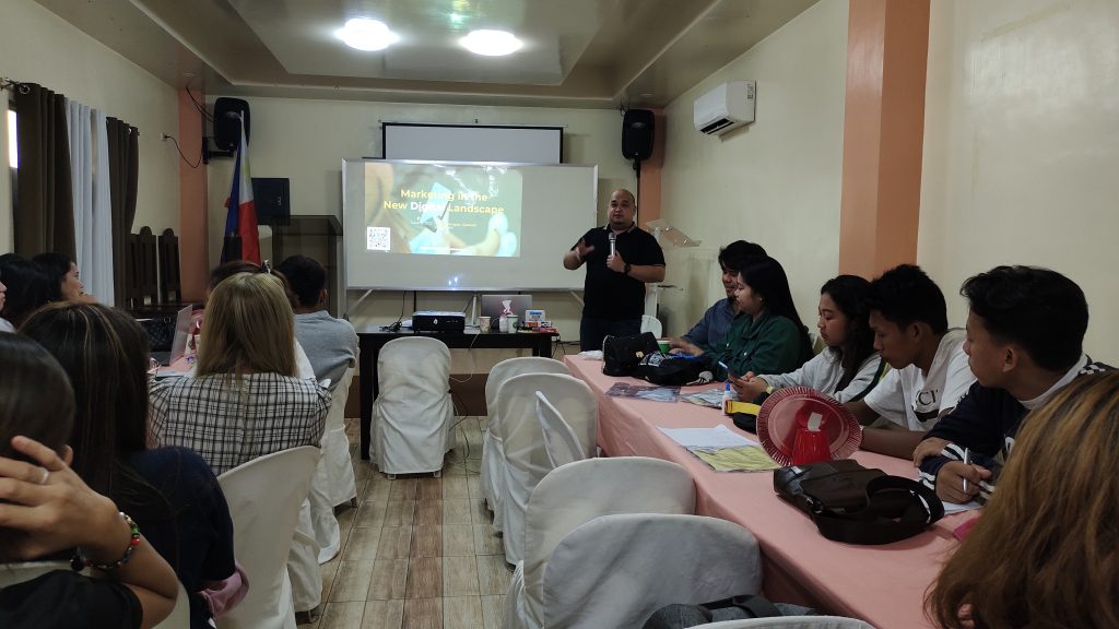 Mr. Mark Joseph Panganiban, while delivering his lecture.