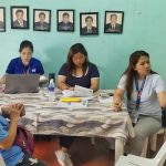 in photo: Negosyo Center–Sariaya, Business Counselor Shayne B. Nocus, LGU Sariaya, Ms. Abigail Magyawe Business Permit and Licensing Office (BPLO) and Ms. Michelle Coronel from the Municipal Planning and Development Office (MPDO), assisting tenant of Sentrong Pamilihan ng Produktong Agrikultura sa Quezon.