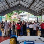 Group photo: DTI-Laguna staff, guests and the 30 beneficiaries of livelihood kits from Cavinti,Laguna