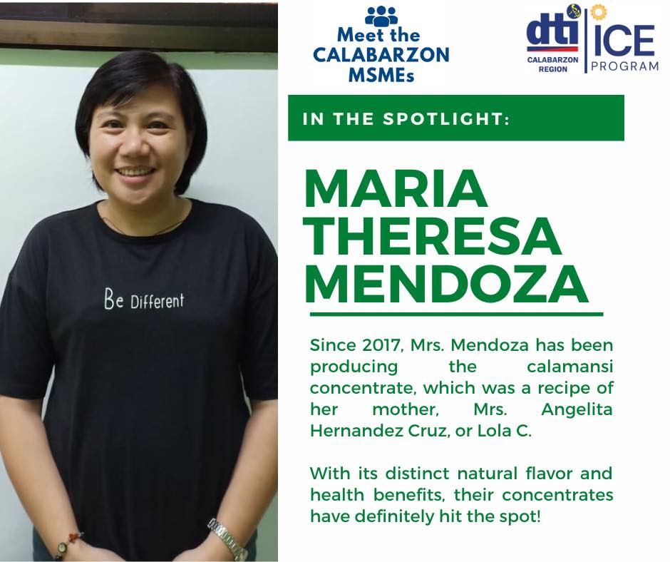 Maria Theresa Mendoza, owner of MTC Mendoza Enterprise