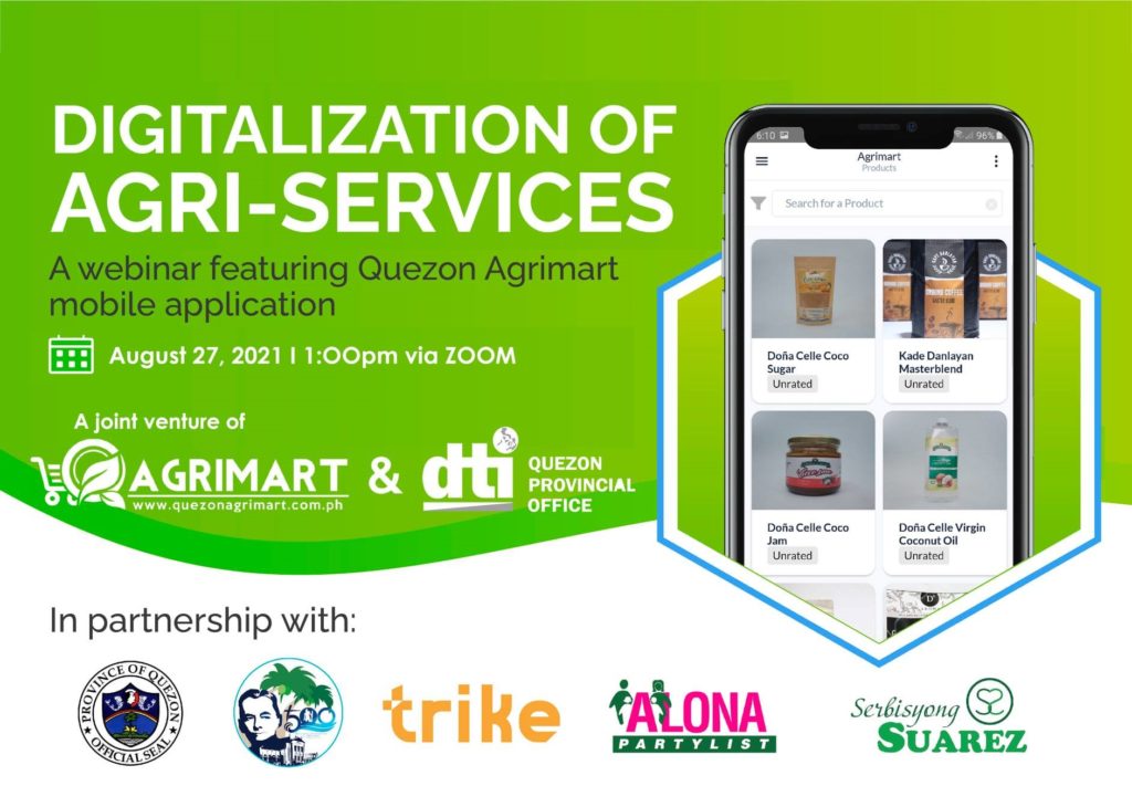 Digitalization of Agri-Services - A webinar featurong Quezon Agrimart mobile application