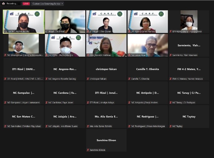 Screen capture of the attendees of CARE Webinar