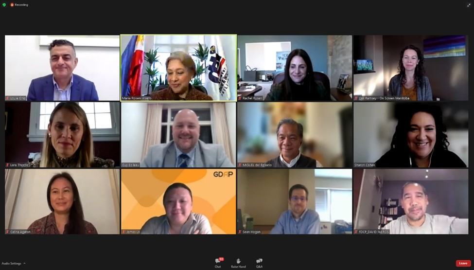 screengrab of the participants of the  Linking the Creative Economies of the Philippines & Manitoba Webinar Session