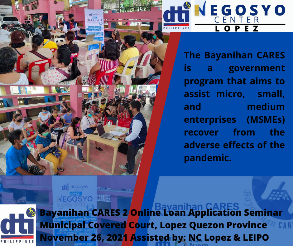 Infographics Seminar on Bayanihan CARES 2 Online Application