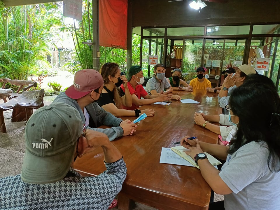 in photo: DTI Laguna Provincial Office through its Provincial Director, PD Clarke Nebrao in a meeting with the Officers of Banhay Kulay Paete Artists Guild