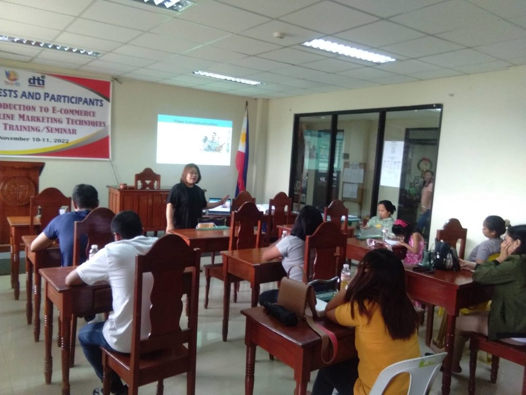 Ms. Sherlane T. Fortunado while conducting her lecture.