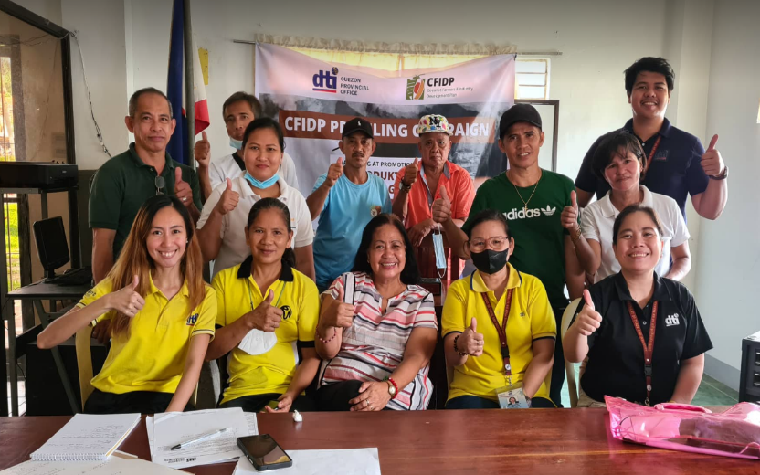 DTI Quezon together with CFIDP beneficiaries in Tiaong, Quezon