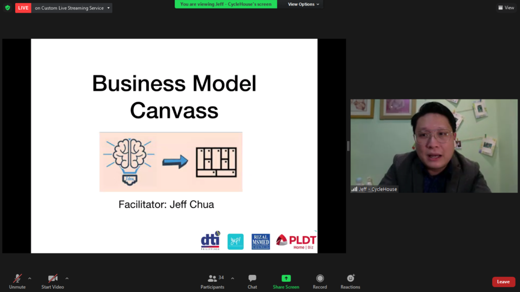 Screen Capture - Slide Presentation of the Resource Speaker, Mr. Jeff Chua
