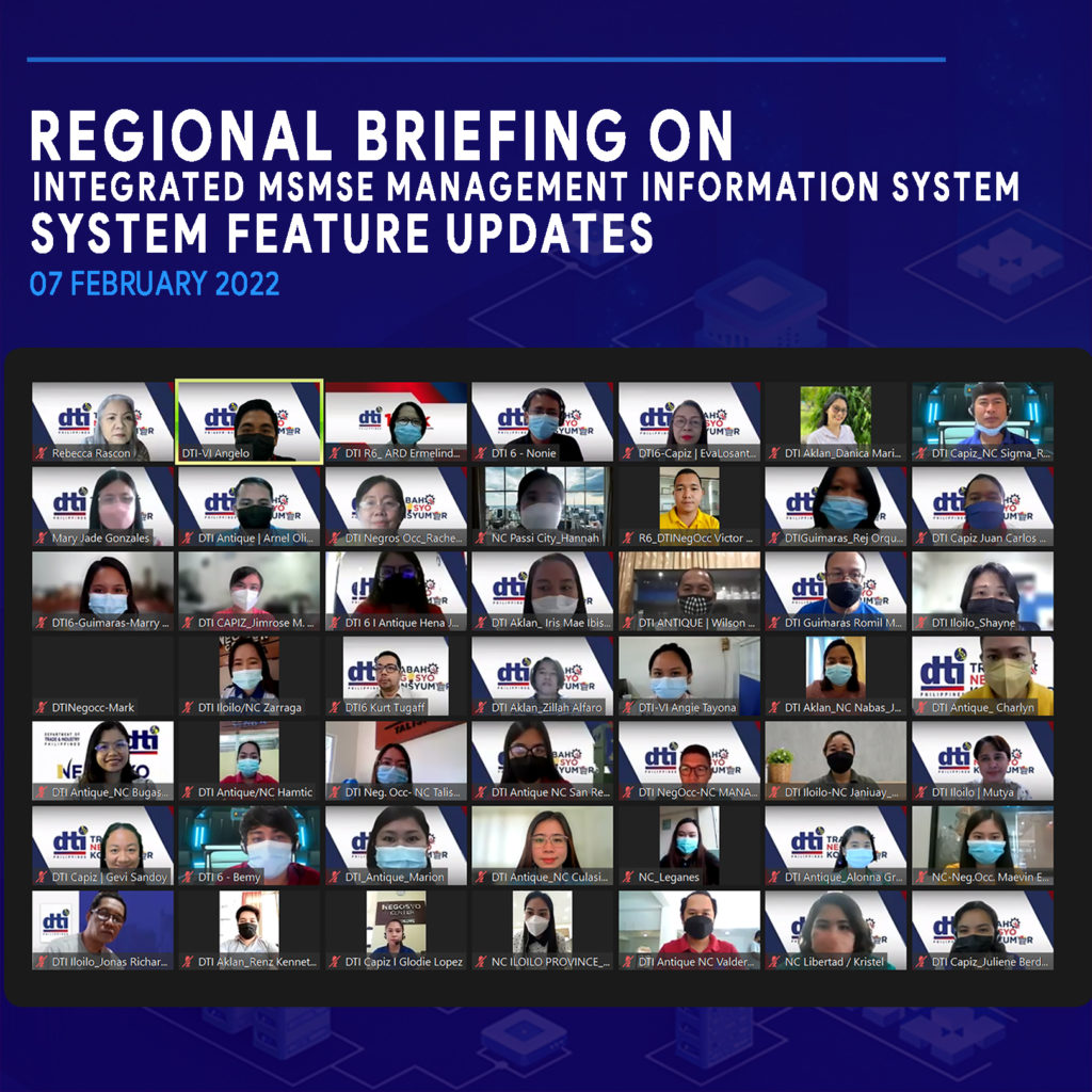 Integrated MSME Management Informatioin System (MIMS) attendees of the Regional Briefing