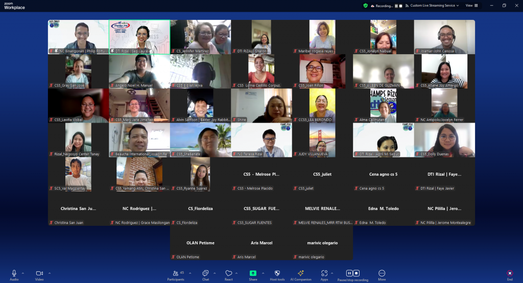 Rizal SMEs Explored Social Media Marketing on CHAMPS 5 Fourth Webinar Session