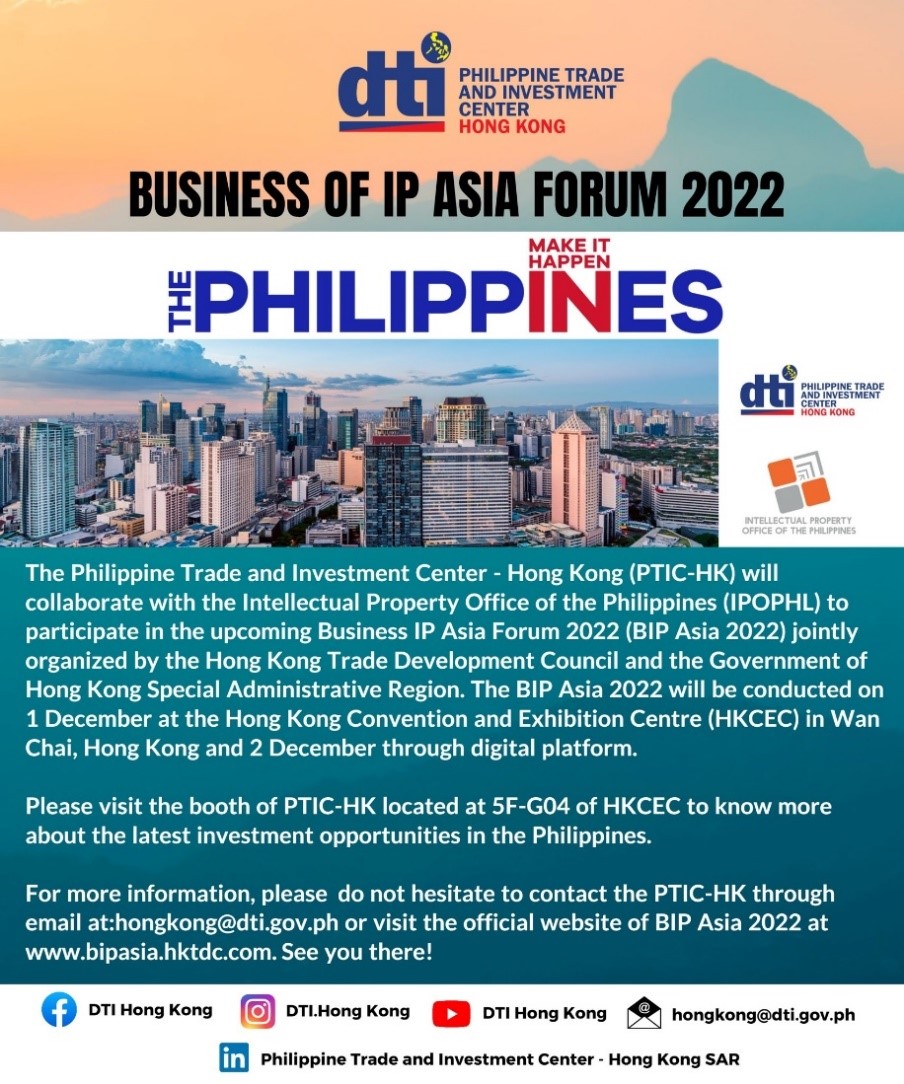 PH explores IP business collaboration opportunities in BIP Asia 2022 in