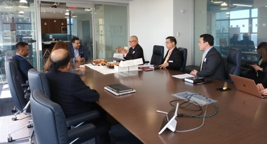 Department of Trade and Industry (DTI) Secretary Ramon Lopez meets with Mphasis Corporations’ CEO Nitin Rakesh and Industry Solutions Group SVP & Global Head Indranil Roy 