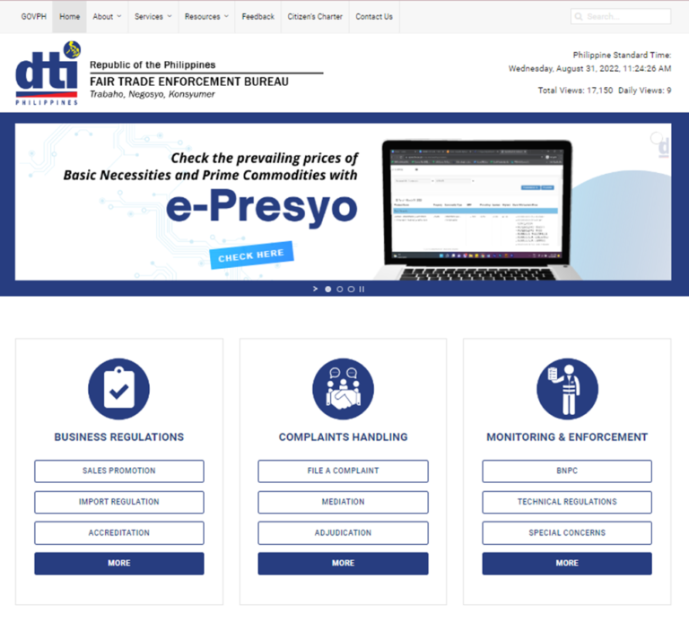 DTI-FTEB website goes live | Department of Trade and Industry Philippines