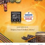 Logo of National Arts and Crafts Fair and DTI Gawang Lokal Galing ng Lokal with shop link nacf.linker.store