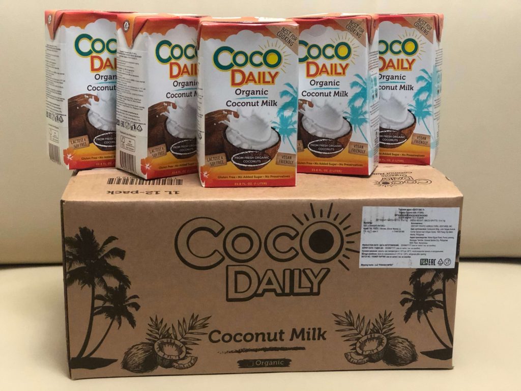 Boxes of Coco Daily Organic Milk