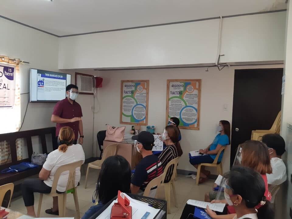 Business Counselor Keanu Miguel G. Ninobla conducted seminars for the   beneficiaries in Negosyo Center Teresa, Rizal