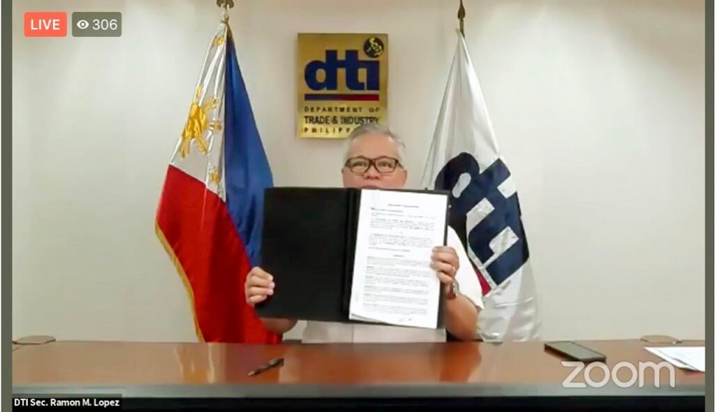 DTI-CHED MOU signing via Zoom Meetings