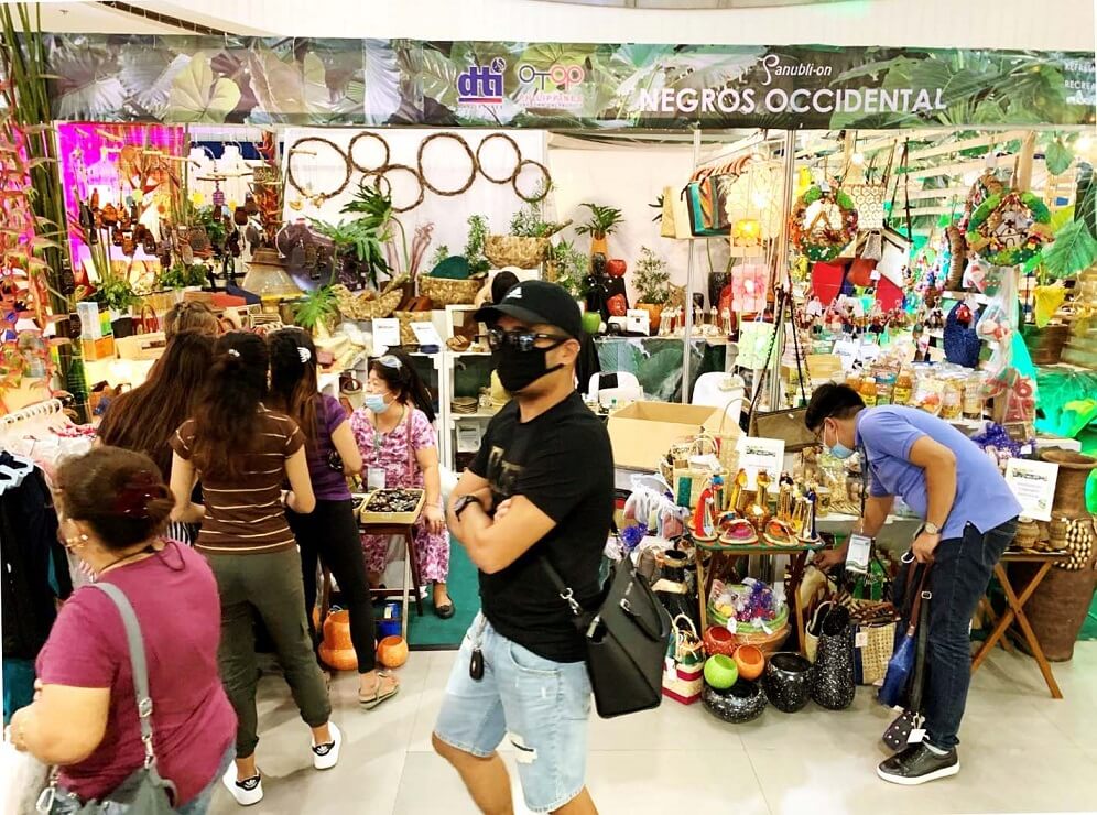 Mall shoppers drop by to check and buy products at the Panublion Heritage Fair at SM City Iloilo Activity Center.