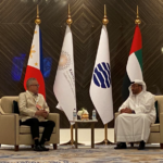 Philippine Trade Secretary Ramon Lopez and UAE Minister of State Ahmed Ali Al Sayegh