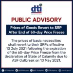 Prices of Goods Revert to SRP After End of 60-day Price Freeze
