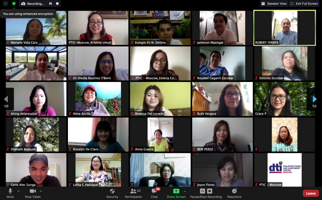 Second screencap of webinar participants