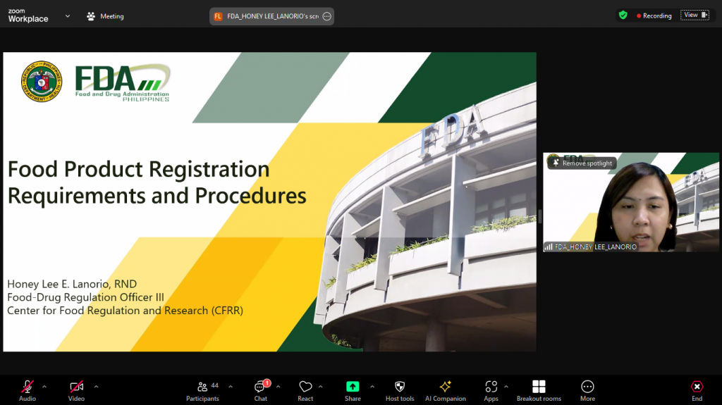 DTI-Laguna Conducts Webinar on Awareness of FDA-LTO and CPR Application Procedures