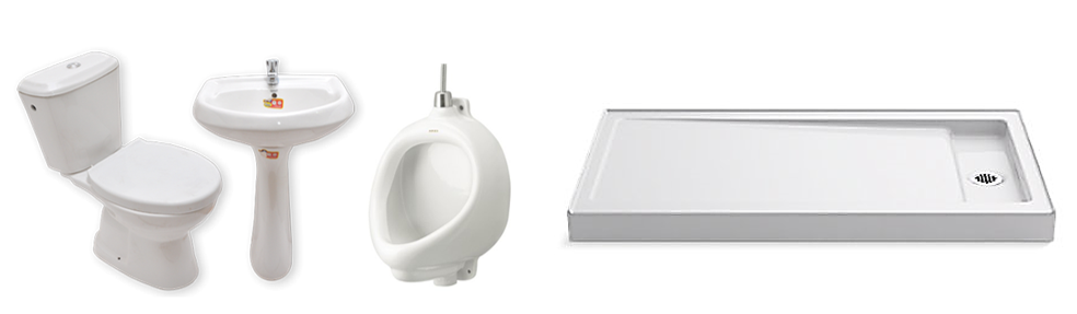 Ceramic lavatory, water closet, urinal, and sink