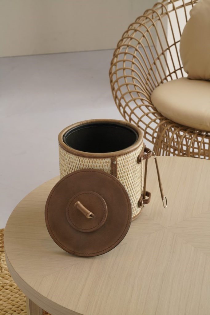 A rattan container, of the FAME+ pieces spotlighted during Maison & Objet and More (MOM) Digital Days