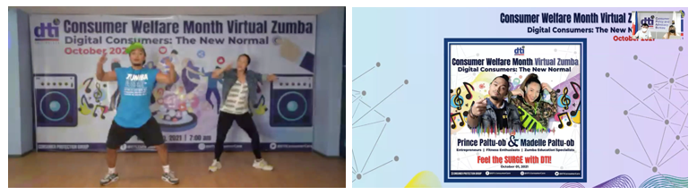 Screenshot of the Zumba Session over Zoom