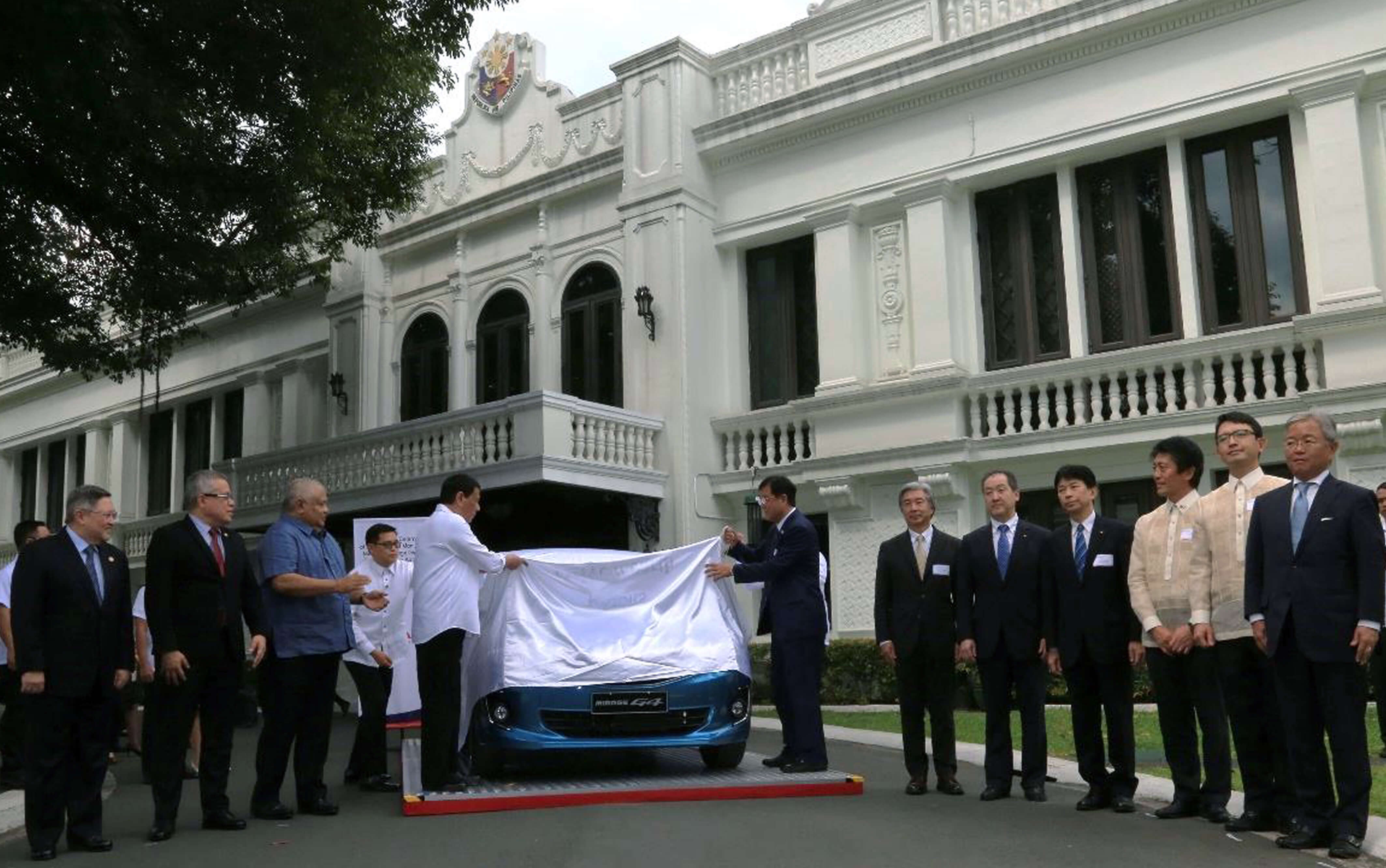 President Duterte unveils Filipino-made Mitsubishi Mirage
